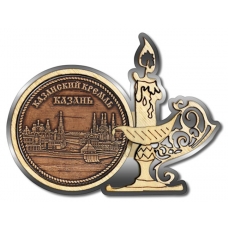 Магнит из бересты Казань-Казанский кремль свеча серебро